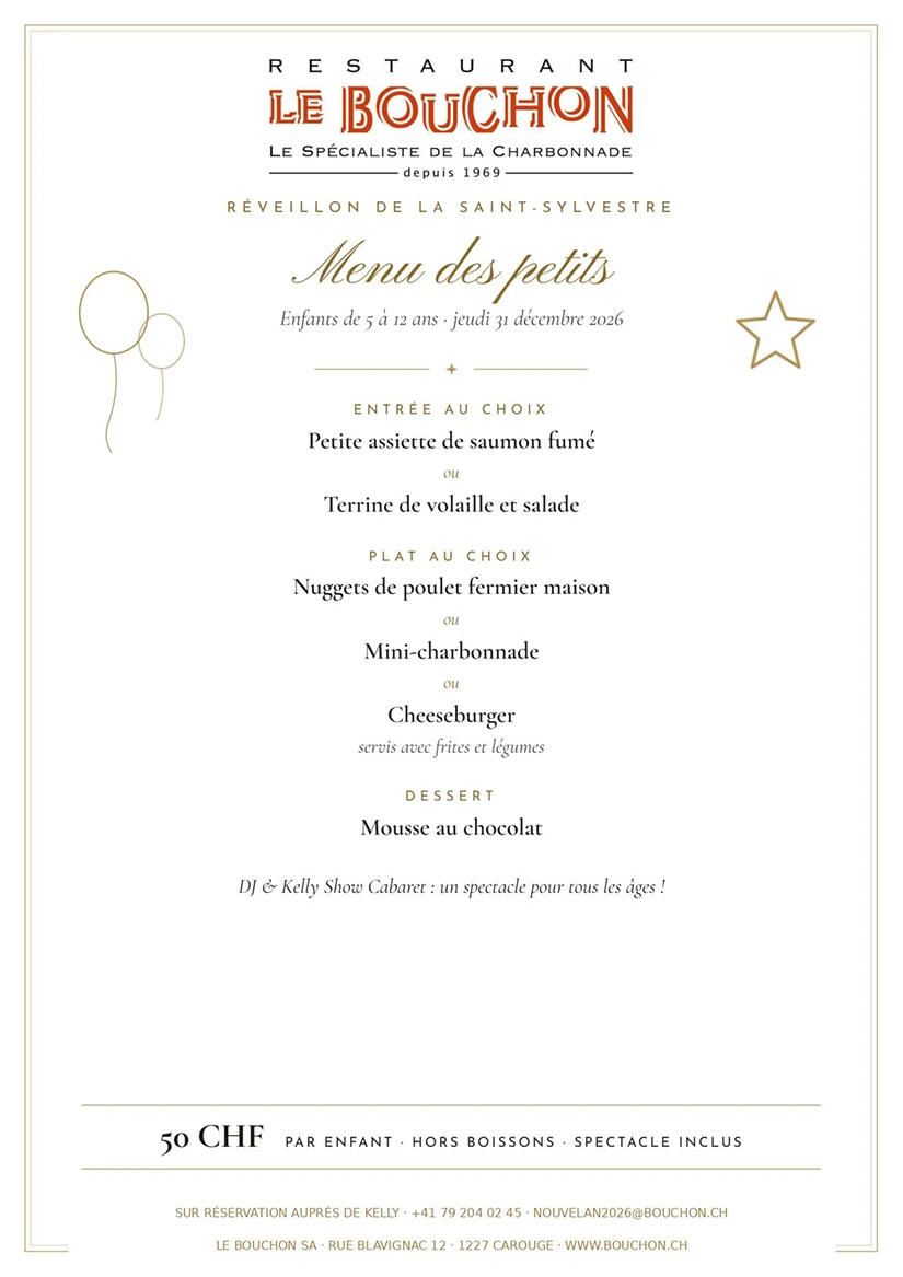Reveillon 31 decembre 2026 enfants