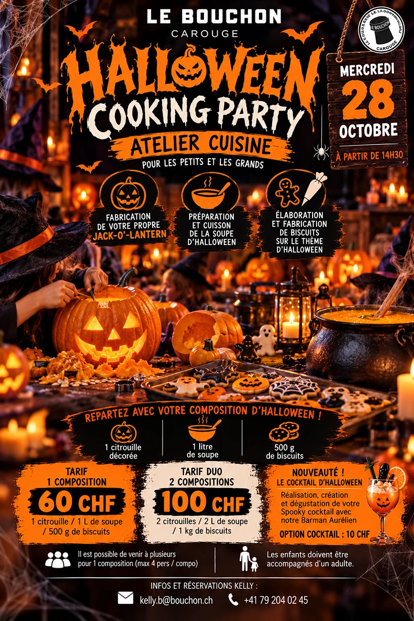 Halloween Cooking Party - Mercredi 28 octobre Halloween Cooking Party - Mercredi 28 octobre