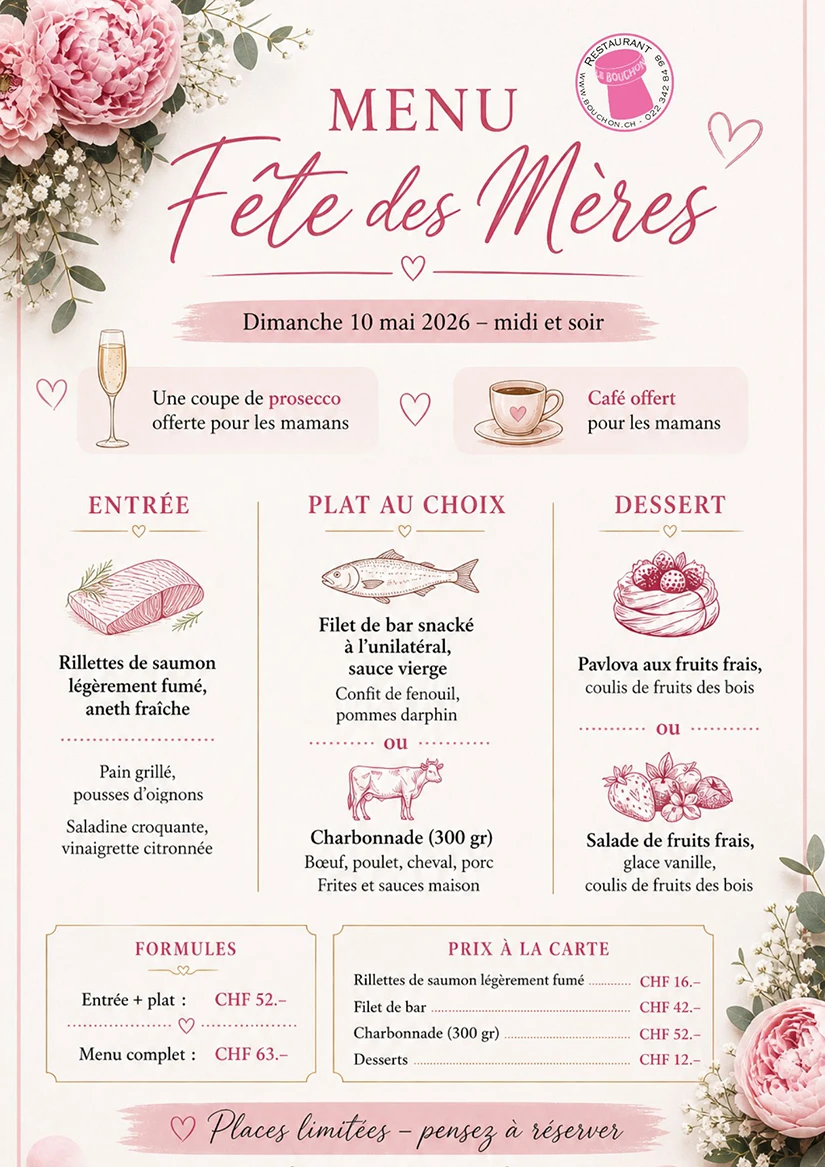 Menu Fête des Mères