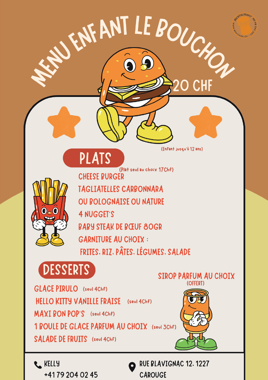 menu goupe Enfants