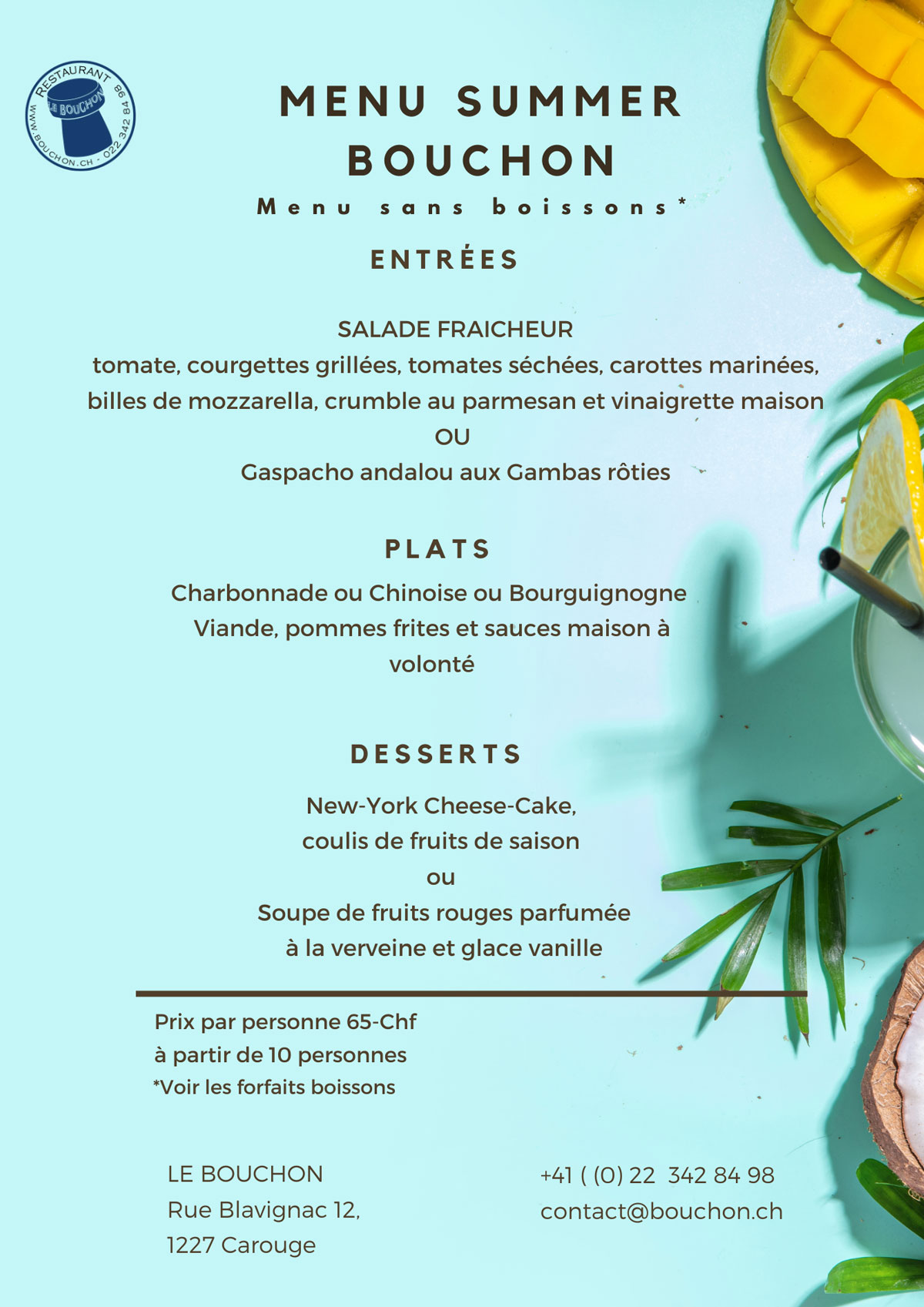 menu goupe summer bouchon