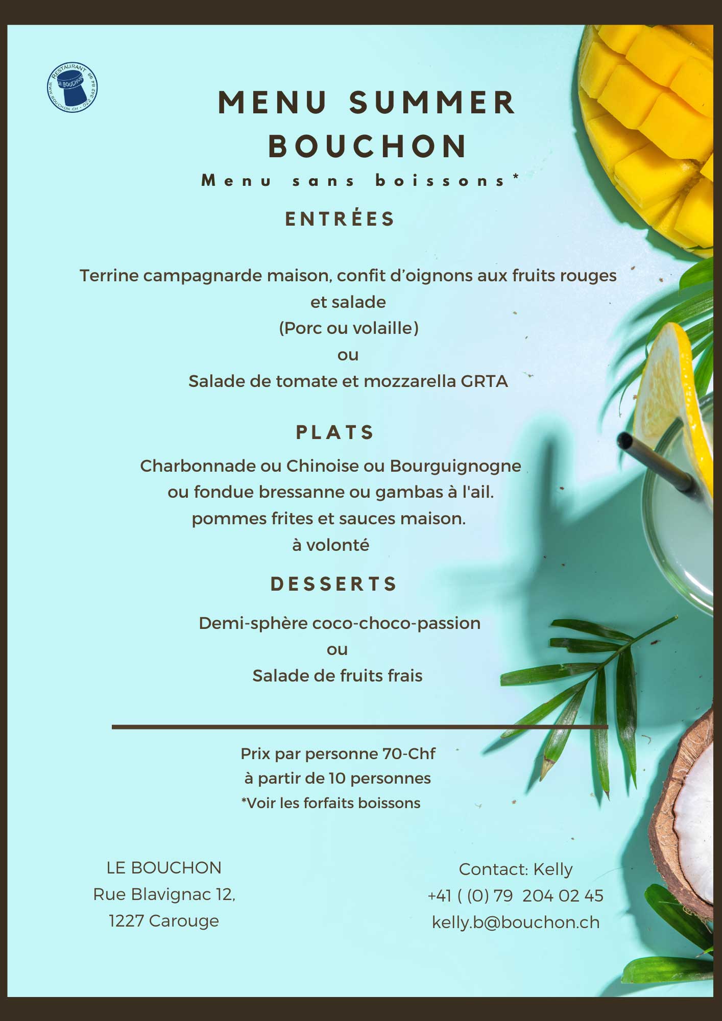menu goupe bouchon 