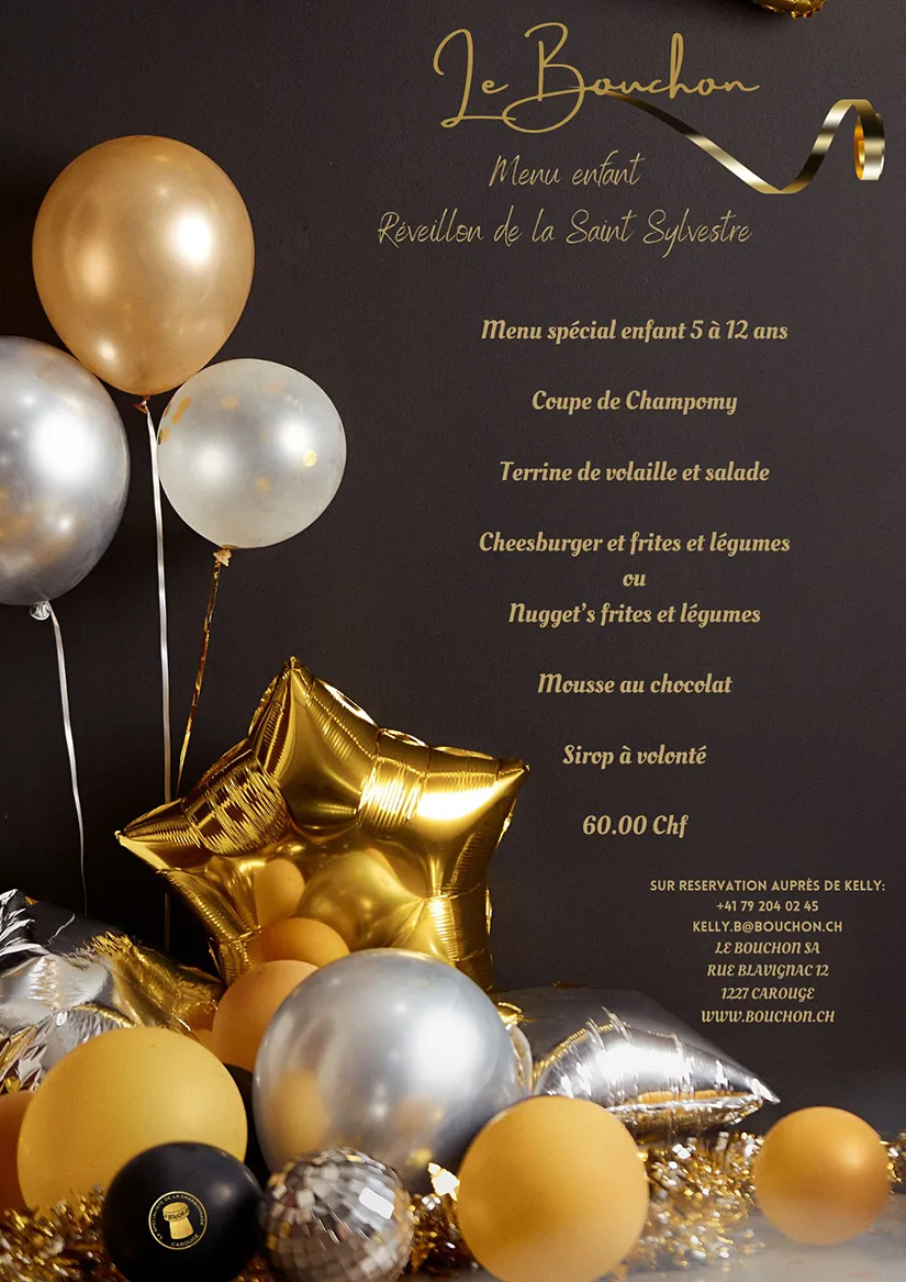 Le menu enfant de la Saint Sylvestre 2025